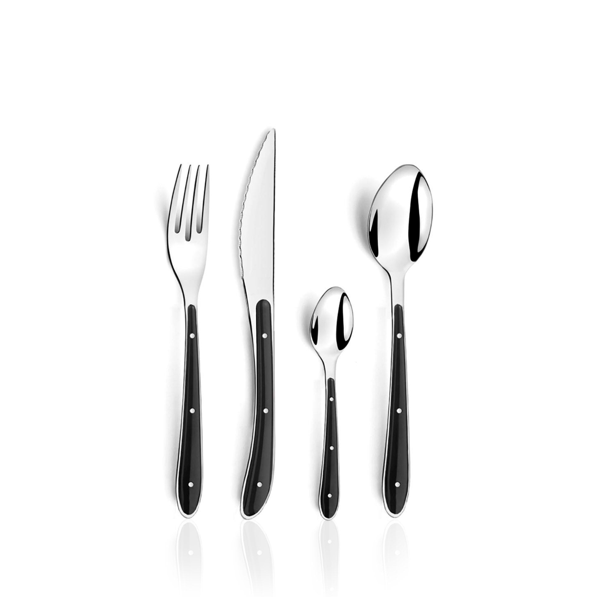 Amefa Set 24 Talheres Aço Inox Bistro 1-2-3 Preto
